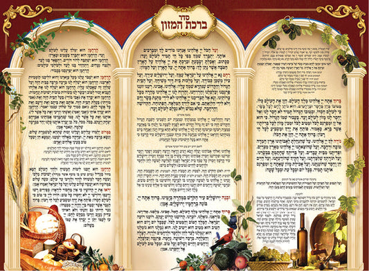 Laminated Poster 20" x 28" - Birkat Hamazon