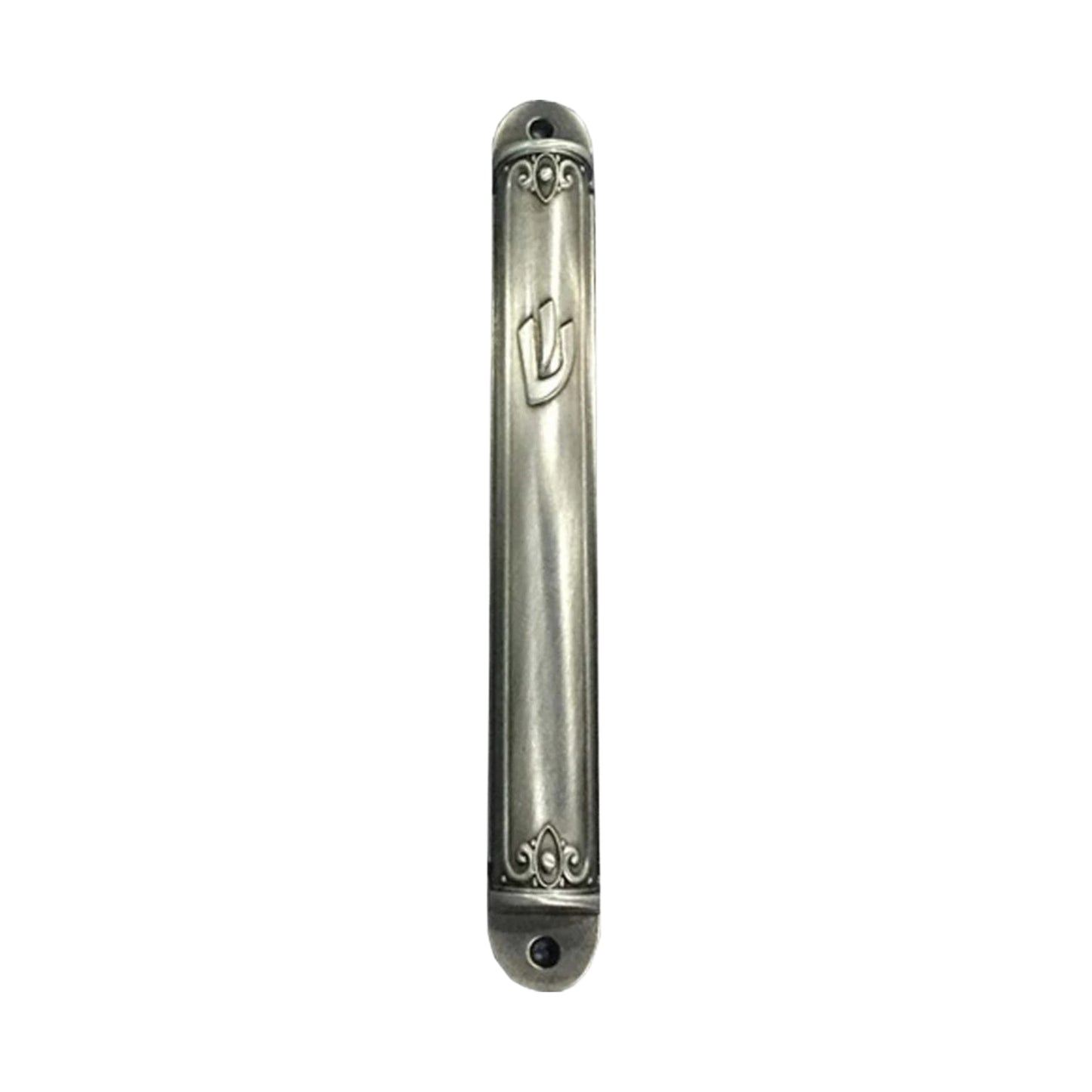 Pewter Floral Frame Pewter Mezuzah Cases 12cm (Karshi)