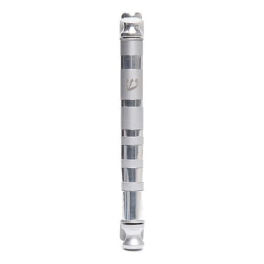 Silver Anodized Cylinder Mezuzah Case Stripes