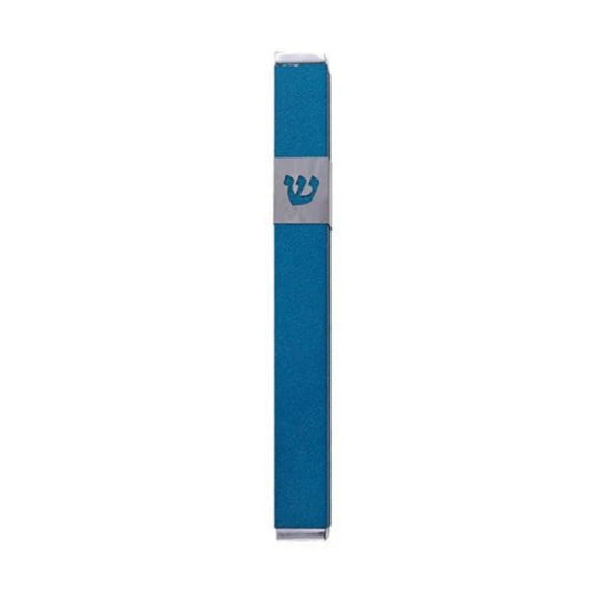 Turquoise Emanuel Metal Mezuzah Case-- 12cm