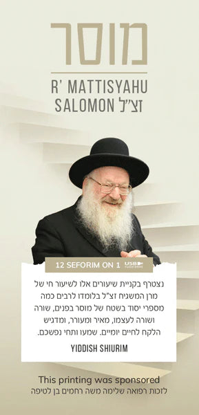 Rav Mattisyahu Salomon Vaadim - Mussar - Yiddish - USB / הרב מתתיהו סלומון ועדים - מוסר - ייִדיש - וסב