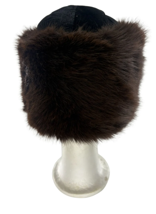 BROWN EXTRA FLUFFY PURIM SHTREIMEL LARGE