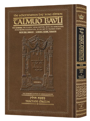 Schottenstein Daf Yomi Ed Talmud English [#61] - Chullin Vol 1 (2a-42a) with Menukad Tzuras HaDaf