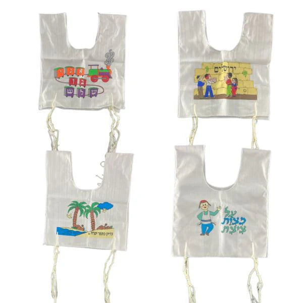 Childrens' Tzitzit Size 3 Assorted Pictures-- 10 Pack