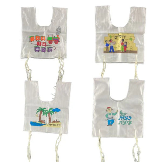 Childrens' Tzitzit Size 3 Assorted Pictures-- 10 Pack