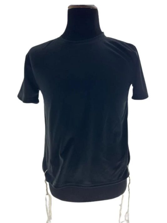 DryTzit Dry Fit Sports Tzitzis-Polyester-Black: Large (42"-44")