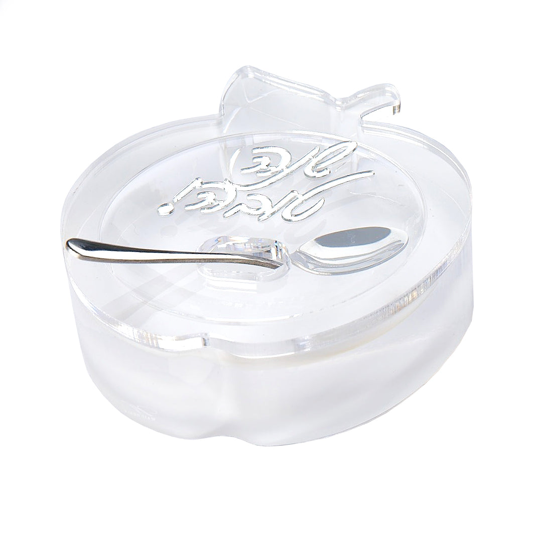 Die-Cut Apple Honey Dish Silver