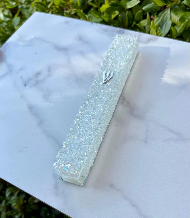 Stone Glass Glitter Mezuzah