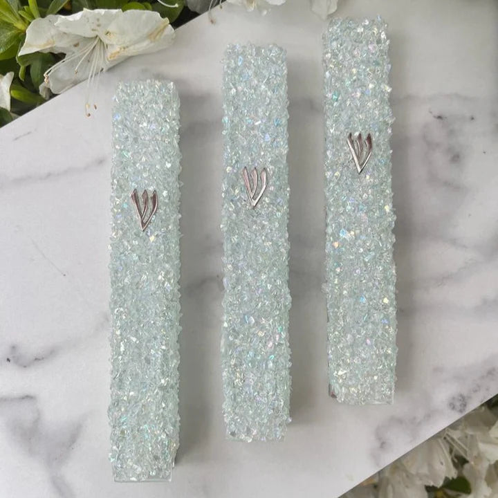 Stone Glass Glitter Mezuzah