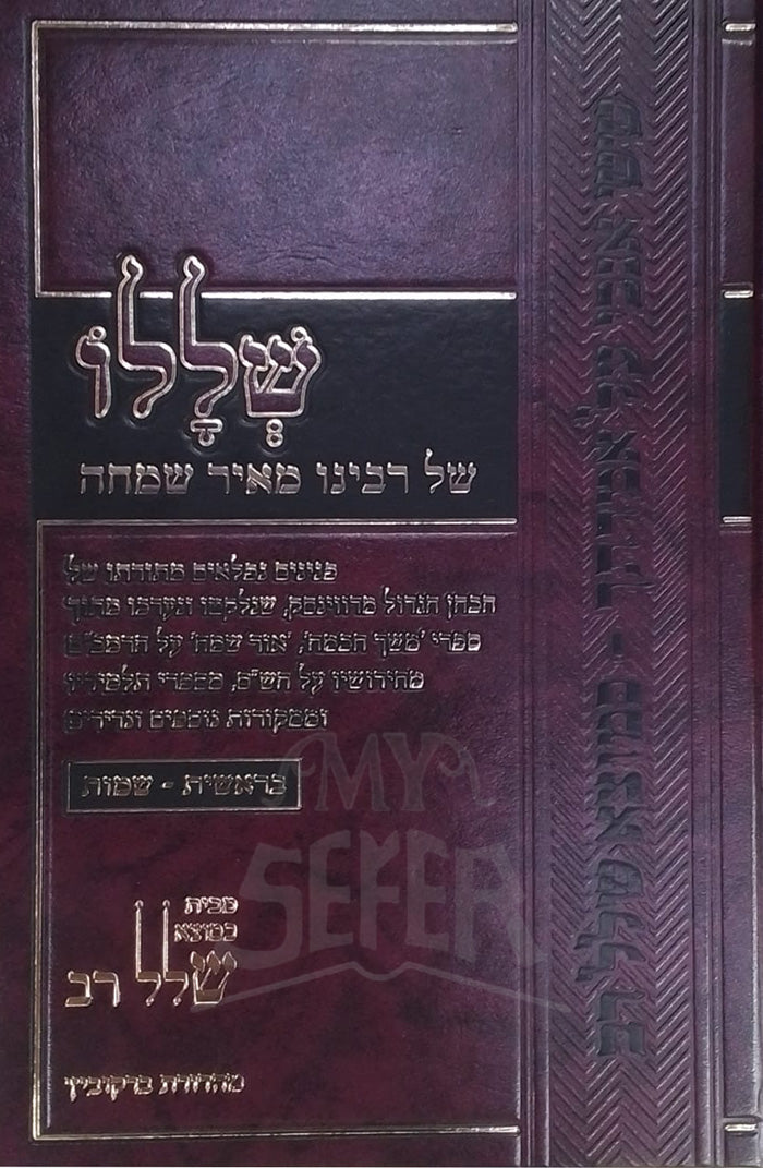 Shelalo Shel Rabbeinu Meir Simchah Al HaTorah Bereishis / Shemos / שללו של רבינו מאיר שמחה על התורה בראשית / שמות
