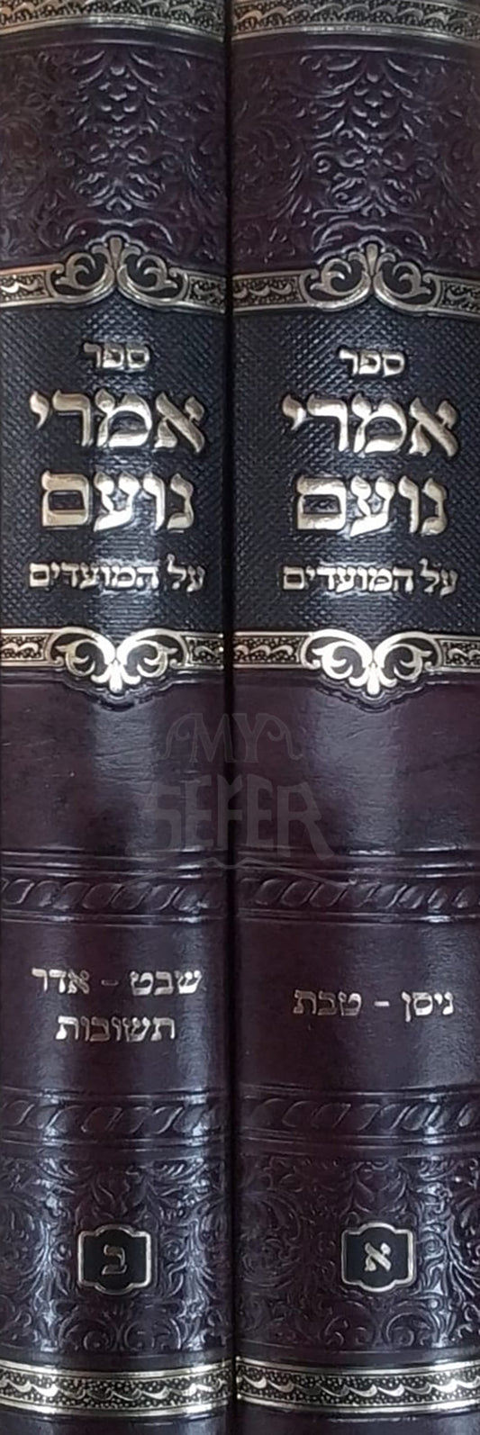 Imrei Noam al HaMo'adim 2 Volume Set /אמרי נואם על המועדים