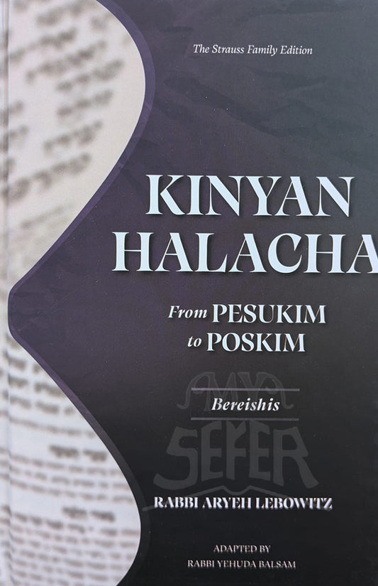 Kinyan Halacha: From Pesukim to Poskim Bereishis