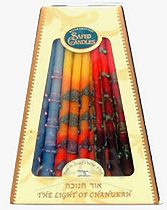 Safed Deluxe Multi Colored Chanukah Candles