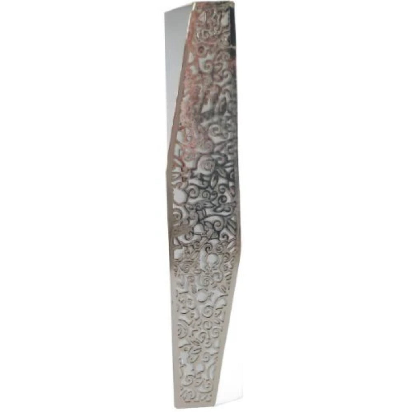 Pomegranate- Aluminum Emanuel Geometric Mezuzah Case