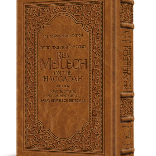 Reb Meilech on the Haggadah Amber Brown Leather (Hardcover)