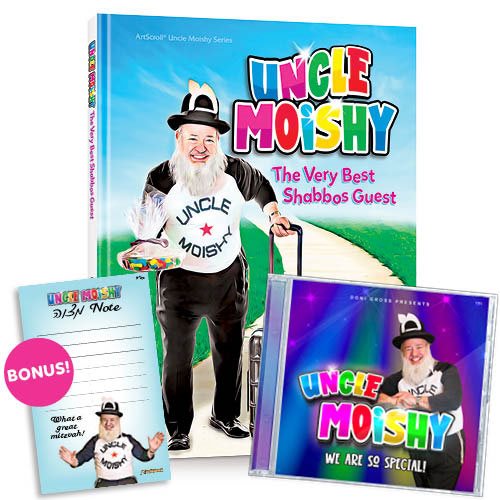 Uncle Moishy Book + CD + FREE Mitzvah Note Pad! (CD + Story Book) (Hardcover)