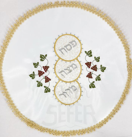 Embroidered Teralyn Matzah Cover-Assorted Design