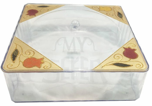 Lily Art Designed Lucite Matzah Box-- Large 12"