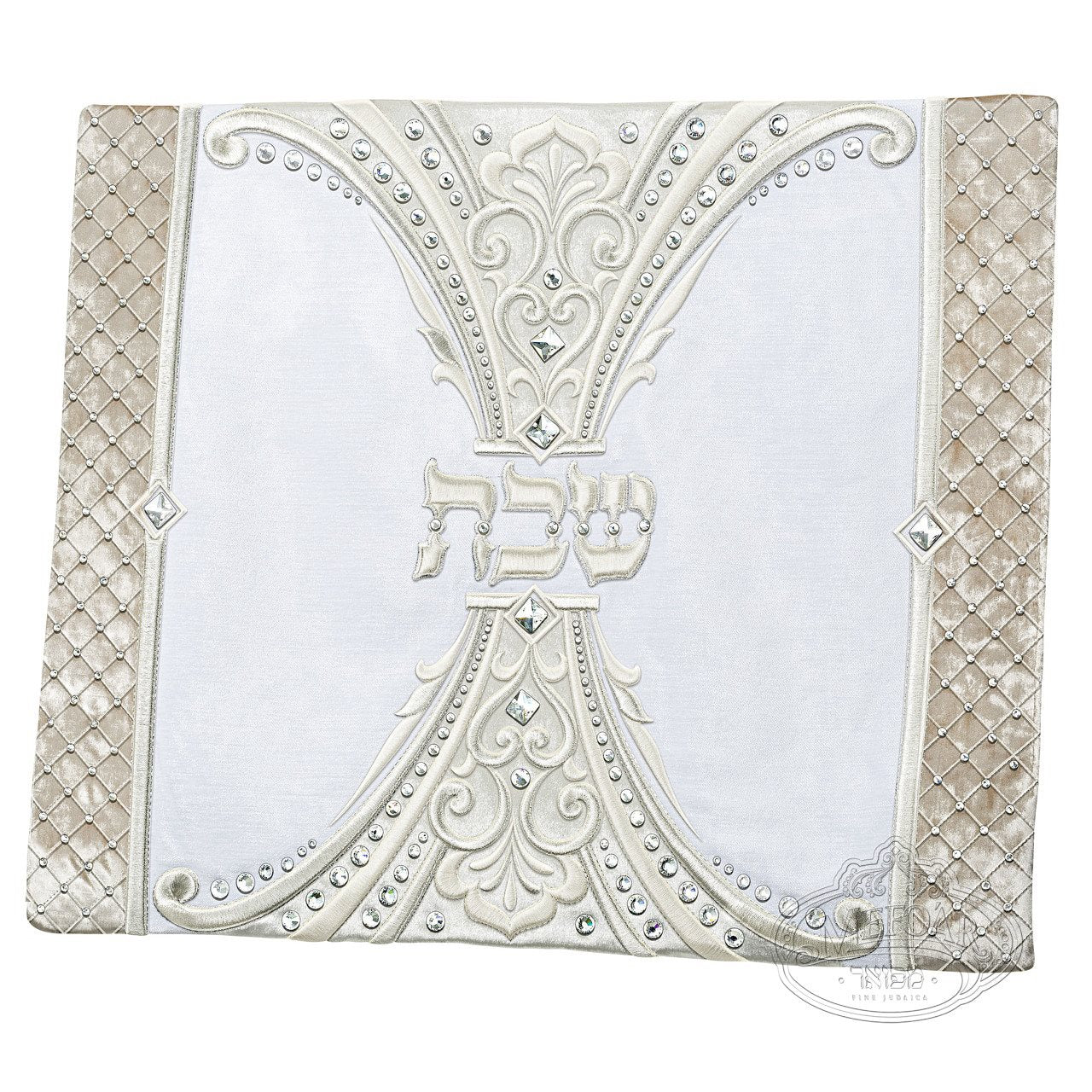 Challah Cover #1322 Royaume Kingdom Silver Collection - 26`` x 22``
