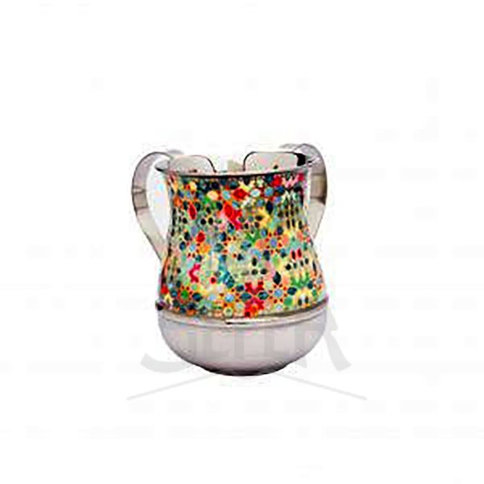Emanuel Metal Washing Cup-M/C-Abstract Design