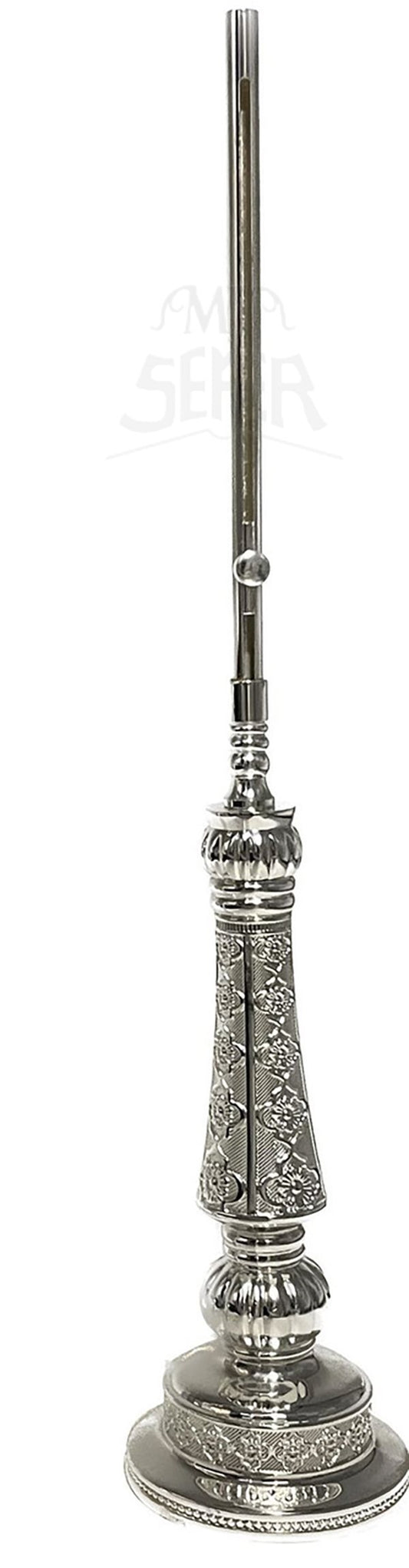 Silverplate Shabbat Candle Lighter Holder-Flower Design 16.5"