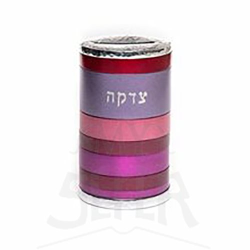 Emanuel Anodized Tzedakah Box Rings Maroon