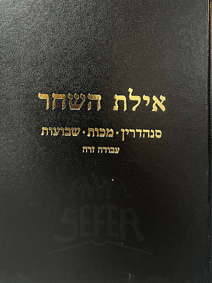 Ayelet HaShachar - Sanhedrin ,Makkot , Shevuot , Avodah Zarah