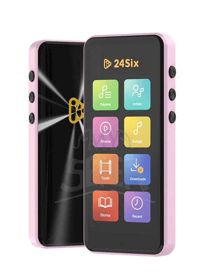 24Six Solo2 Mp3 Player - Jewish Music, Children's Stories and Torah Shiurim - Pink