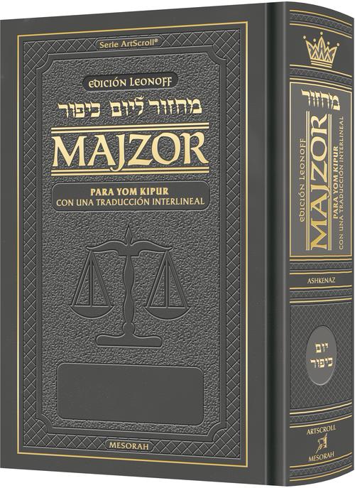 Spanish Interlinear Machzor: Yom Kippur Ashkenaz - Leonoff Edition (Grey Full Size)