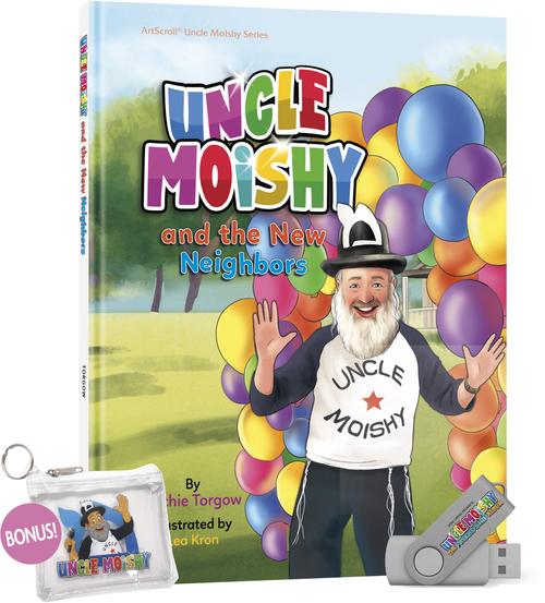 Uncle Moishy and the New Neighbors + The Friendship Album USB + FREE Tzedakah Pouch! (USB + Story Book)