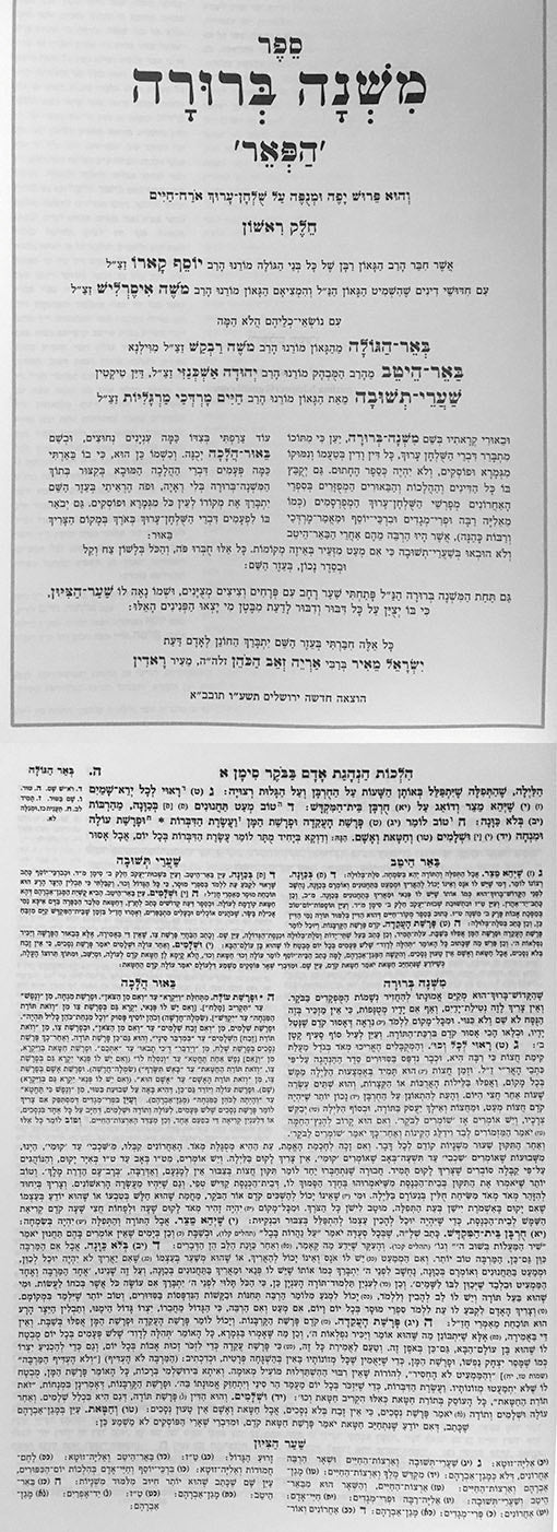 Mishnah Berurah Menukad - HaPeer (set 6 vol.)