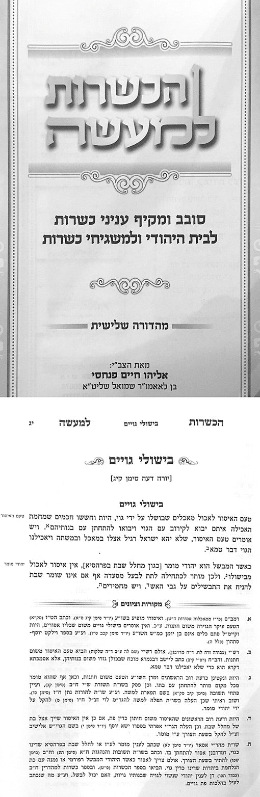 HaKashrut LeMaaseh - Rabbi Eliyahu Chaim Pinchasi