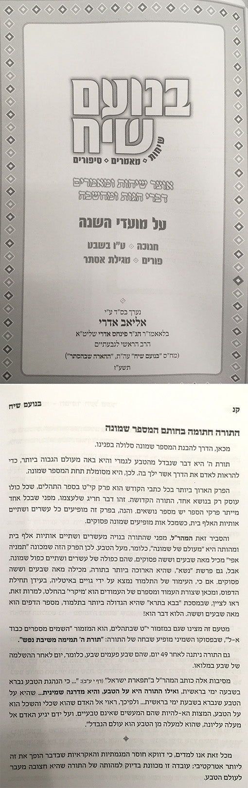 BeNoam Siach - Chanukah / Purim