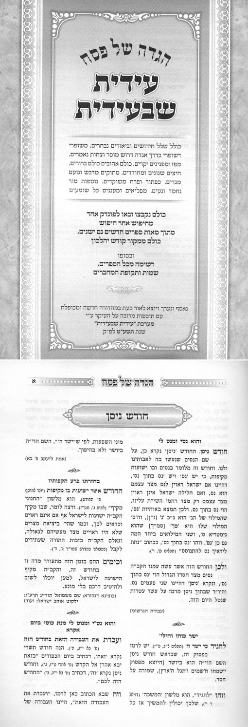 Haggadah Idis Shebe'idis Antique Leather