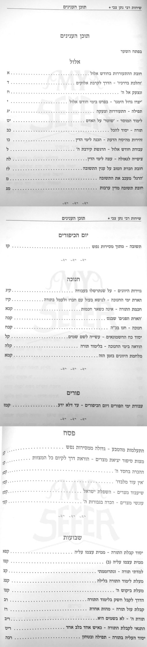 Sichot Rabbi Natan Tzvi al HaTorah UMoadim