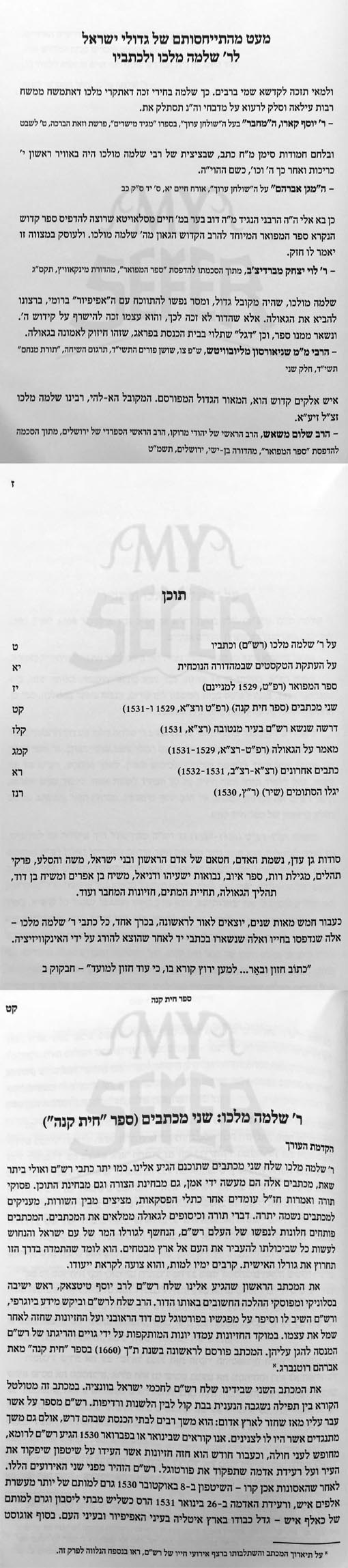 Kitvei Rav Shlomo Malko