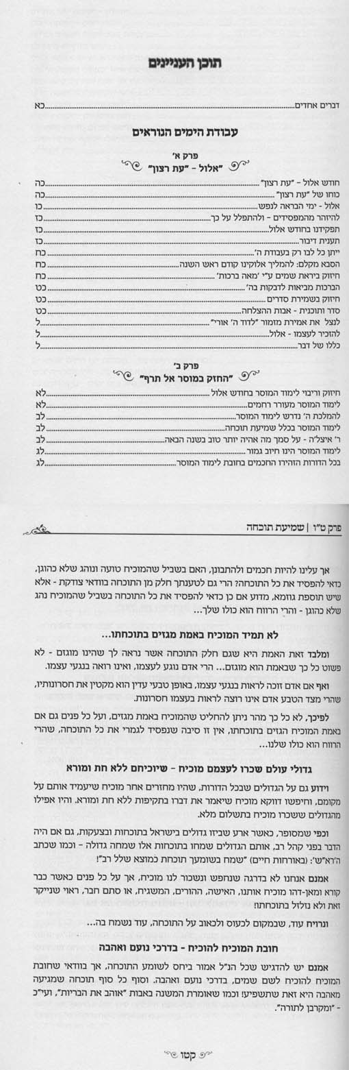 Avodas Hayamim Hanoraim