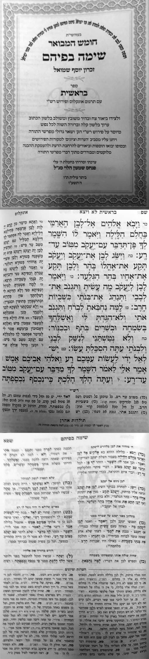 Chumash HaMevour Simah Befihem - Bresheet
