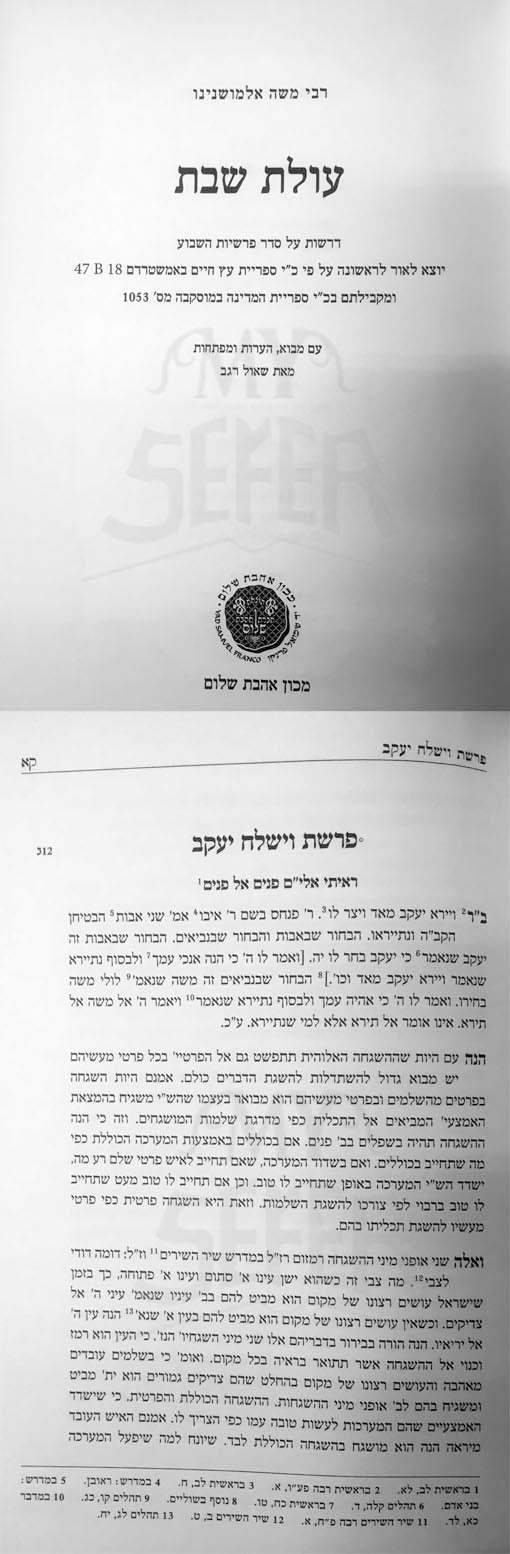 Olat Shabbat al HaTorah
