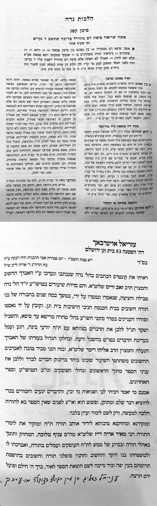 Levushei Oz - Niddah