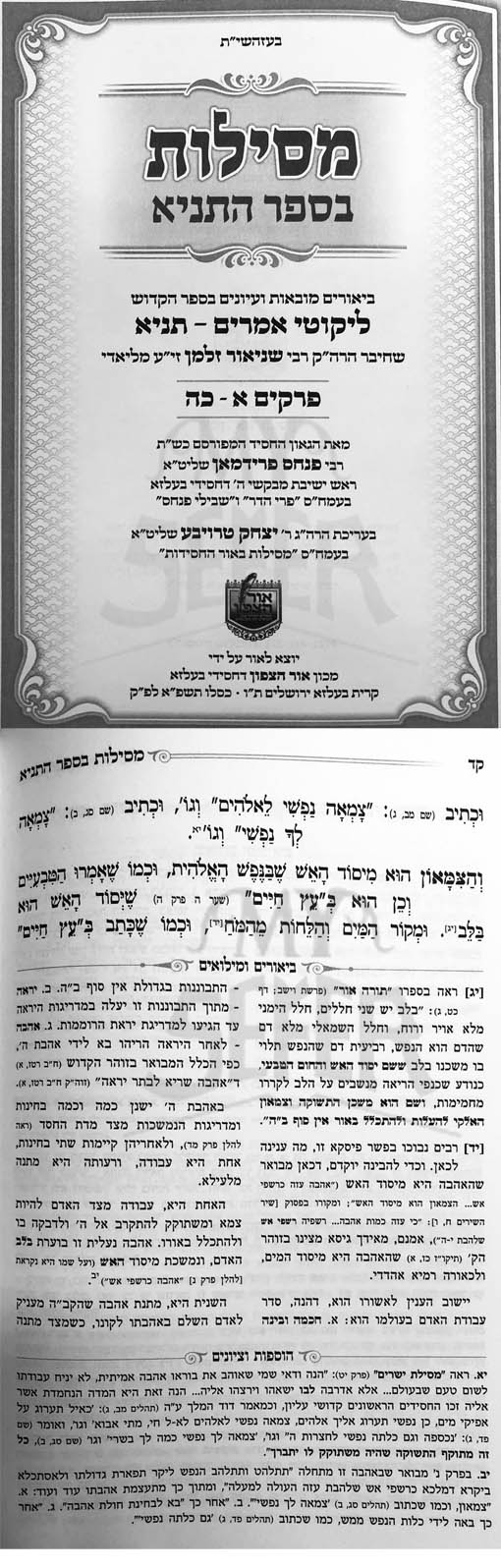 Messilot bSefer HaTanya - Rabbi Pinchas Freedman