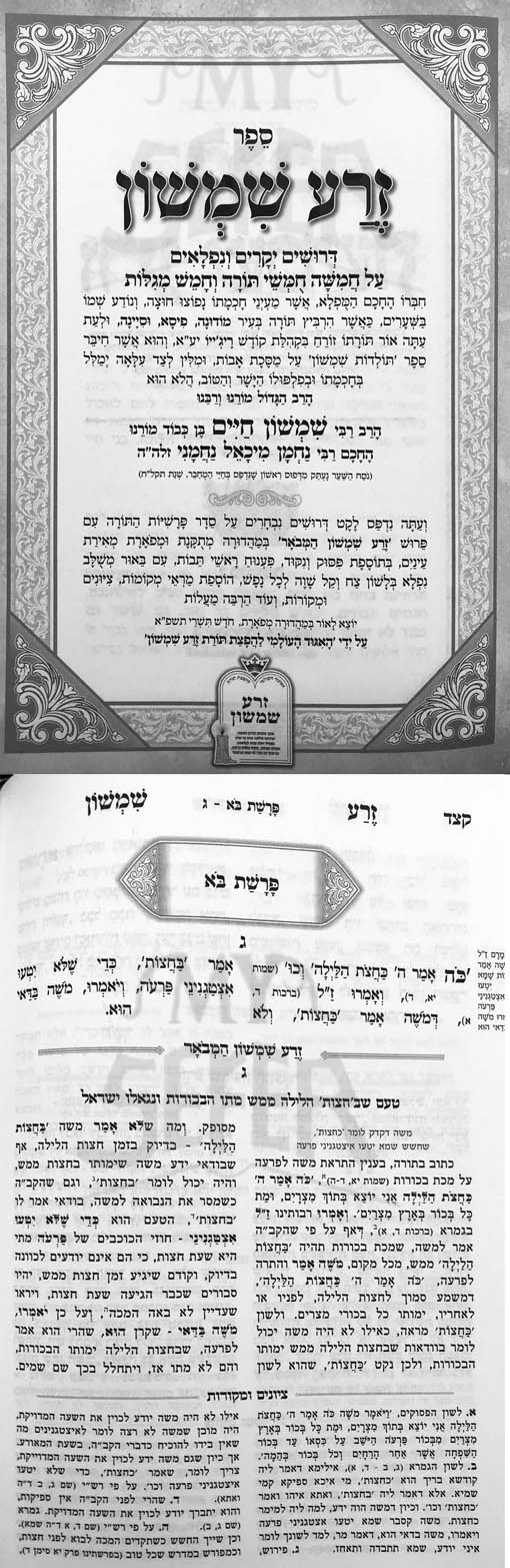 Zera Shimshon al HaTorah Leket Derushim Nivcharim