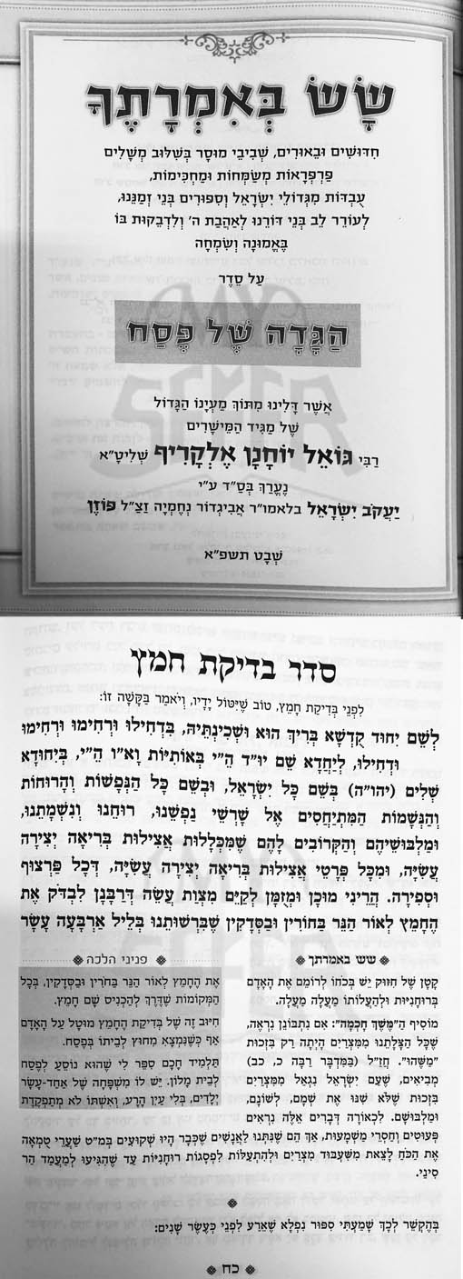 Haggadah - Sas Belmrasech