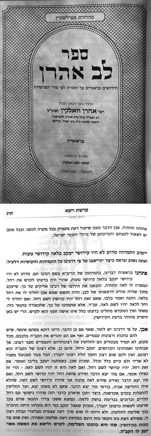 Lev Aharon - Breshit (Rabbi Aharon Volkin)