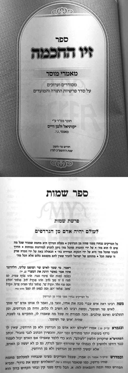 Ziv HaChochmah - Mamarei Musar al HaTorah UMoadim