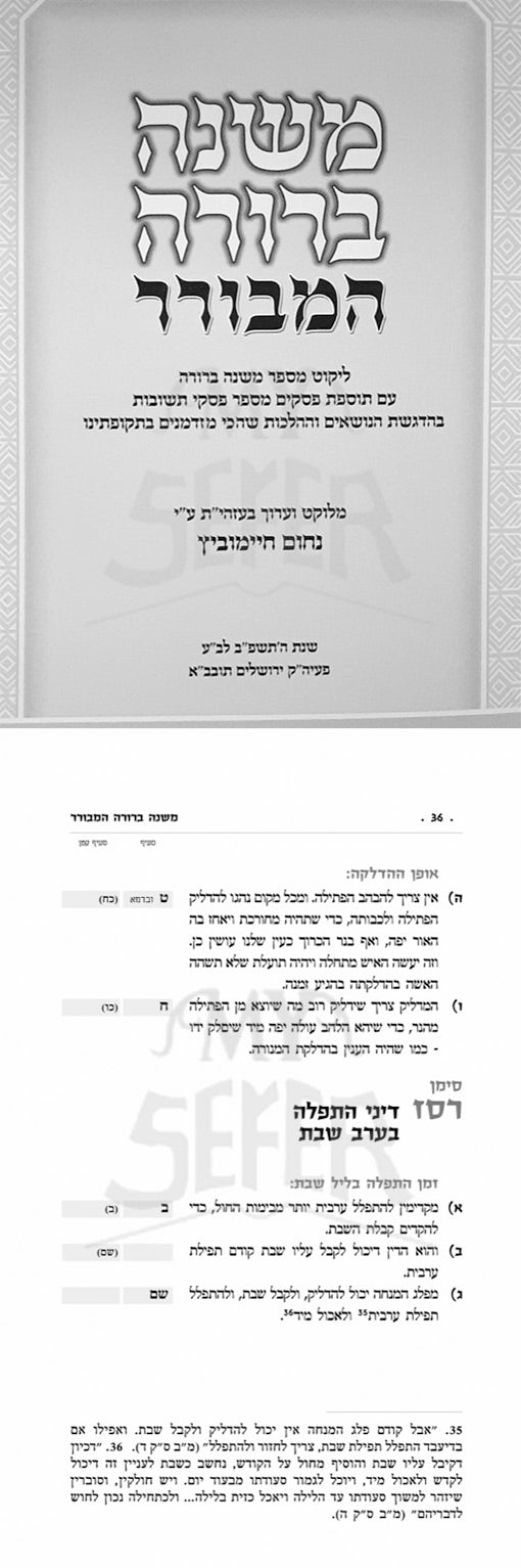 Mishnah Berurah HaMevurar - Vol.3 Part.4