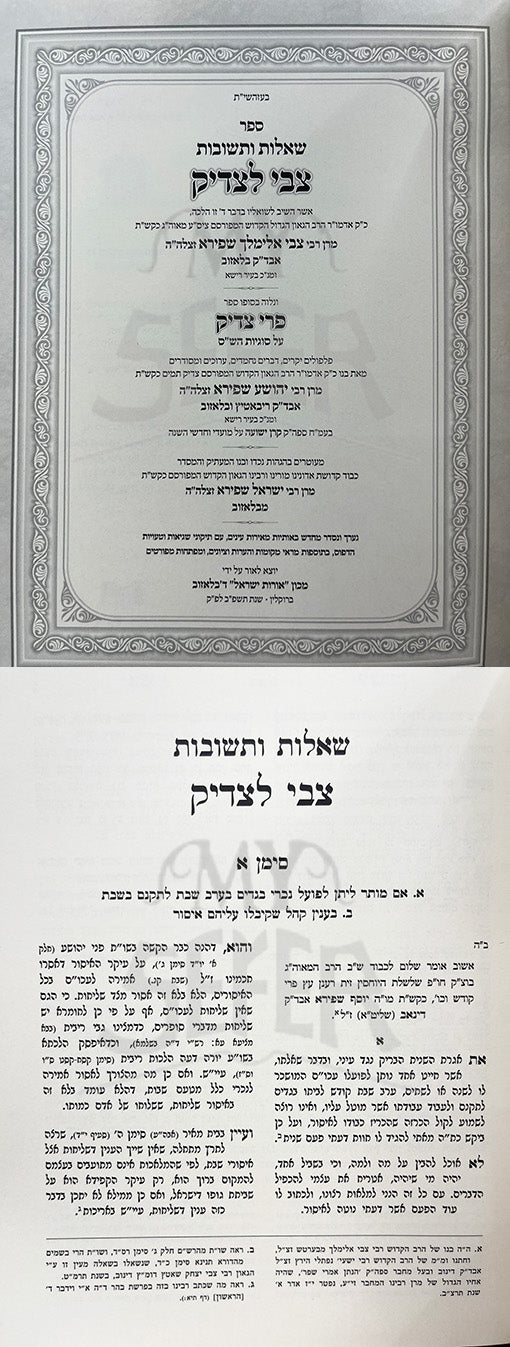 Tzvi LeTzaddik