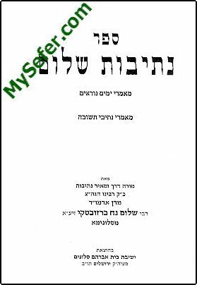 Netivot Shalom / Maamrei Yamim Norayim (Netivei Tshuvah) - Slonimer Rebbe