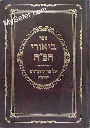 Beurei Rabbi Yoel Sirkish al Pardes Rimonim