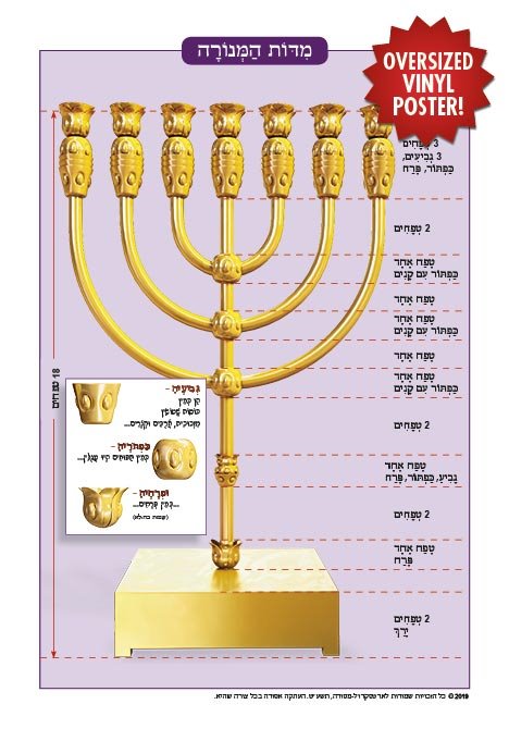Oversized Vinyl Poster - The Menorah (round stems)